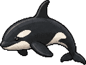 シャチのドット絵