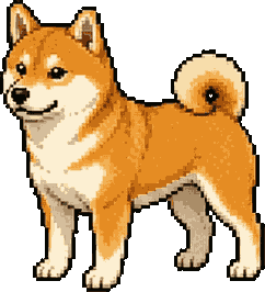 柴犬のドット絵