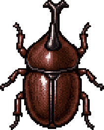 カブトムシのドット絵