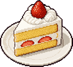 ショートケーキのドット絵