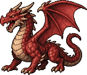ドラゴンのドット絵